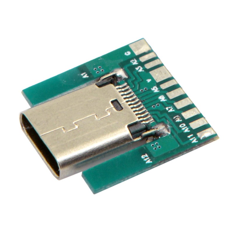 JSER DIY 24pin USB 3.1 Type-C Female Socket Connector SMT Type with PC Board - Image 1